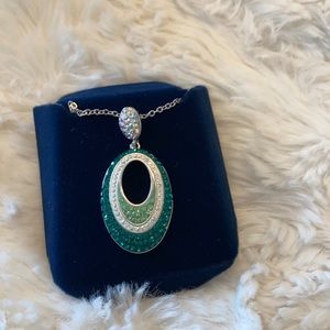 The Danberry mint green and silver necklace